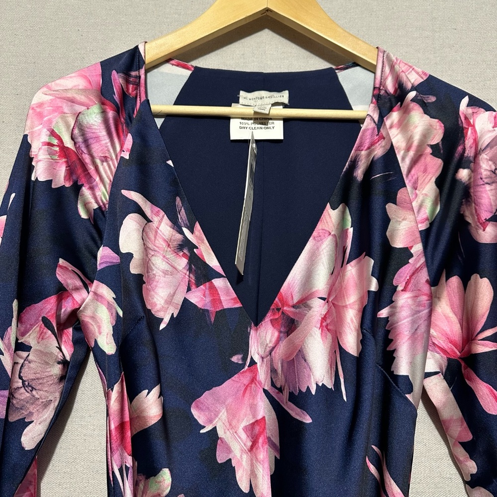 *SAMPLE* Monique Lhuillier Floral Long Sleeve Gown - size 4 - Picture 4 of 10